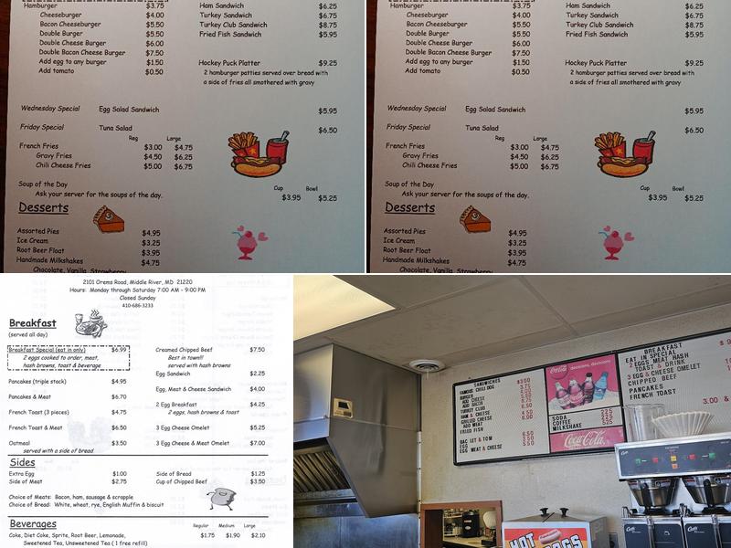 Coffman's Snack Bar Menu