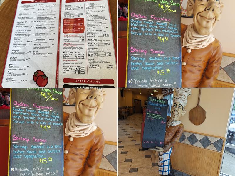 Italian Sensation Menu