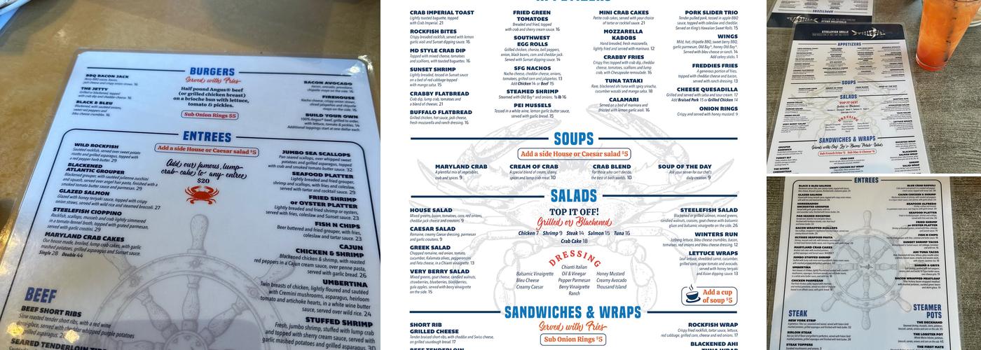 Steelefish Grille Menu