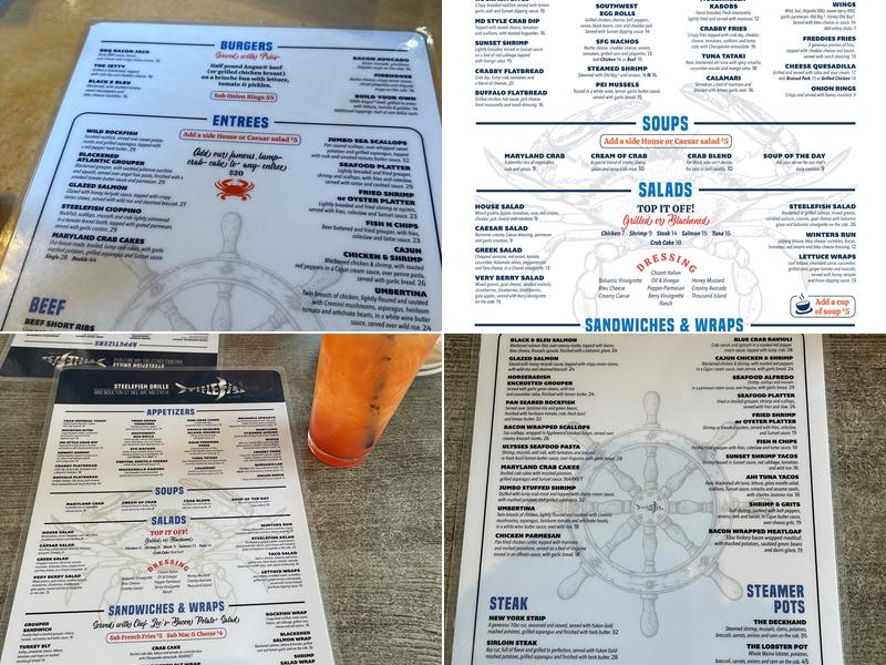 Steelefish Grille Menu