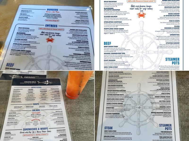 Steelefish Grille Menu