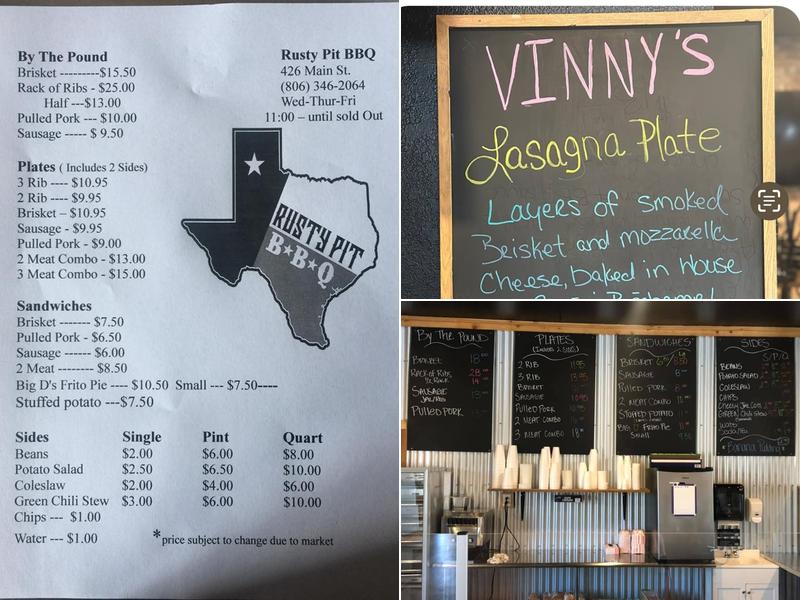 Rusty Pit BBQ Menu
