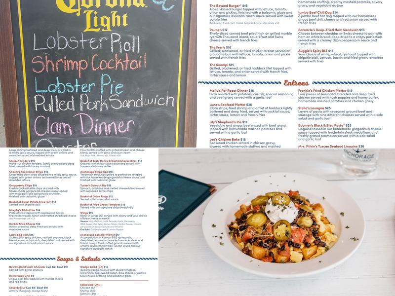 The Anchorage Menu