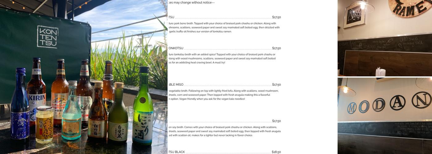 Kontentsu South Pasadena Menu