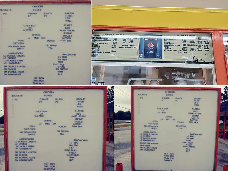 Carter's Fried Chicken Menu