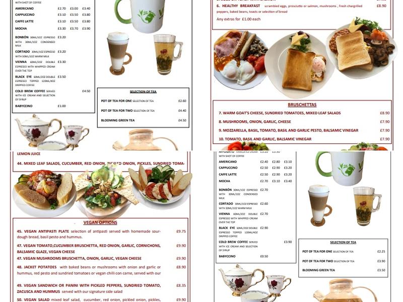 Villa Natura Coffee Shop Hessle Menu