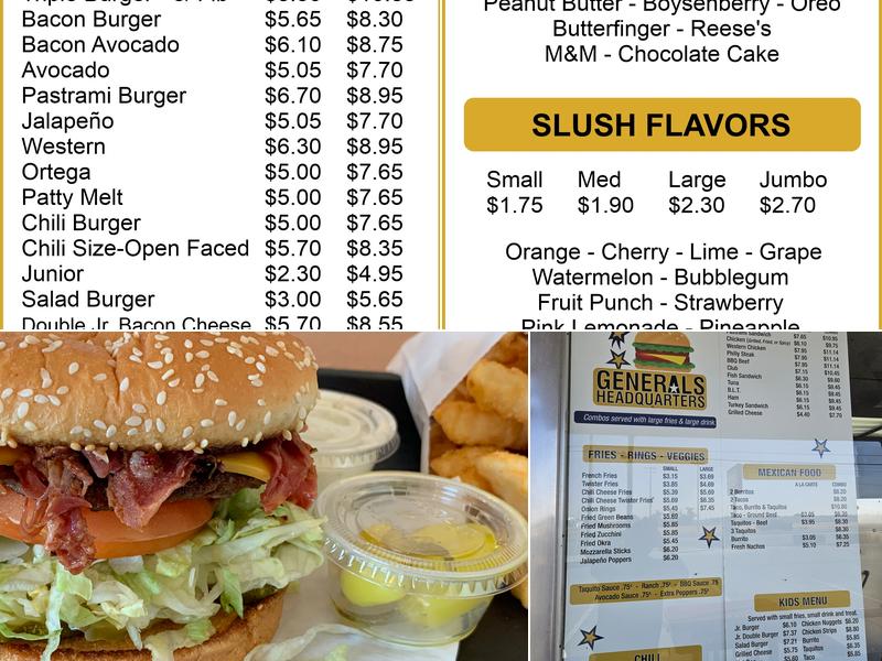 Generals Headquarters Menu