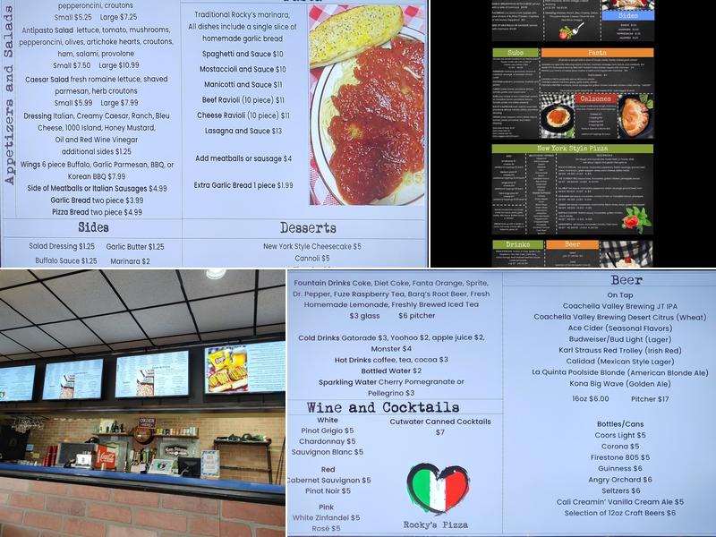 Rocky's New York Style Menu