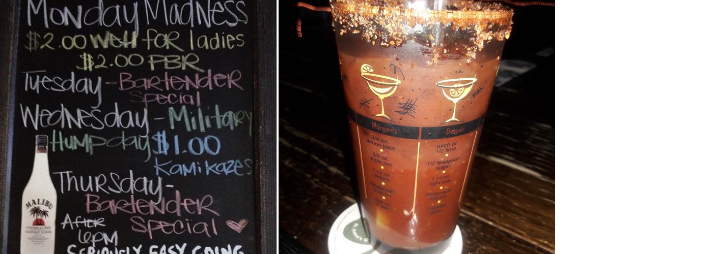 Virginian Cocktails Menu