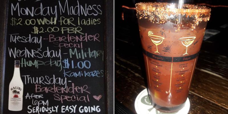 Virginian Cocktails Menu