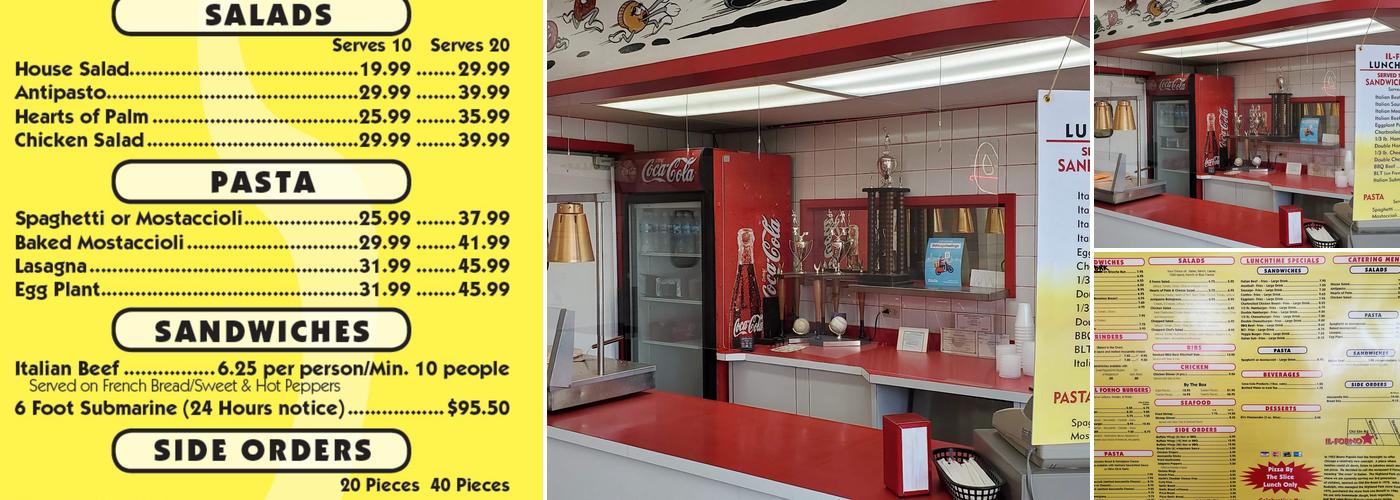 Il Forno Pizzeria Menu