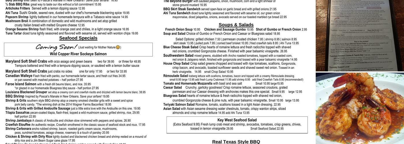 Bluegrass Menu
