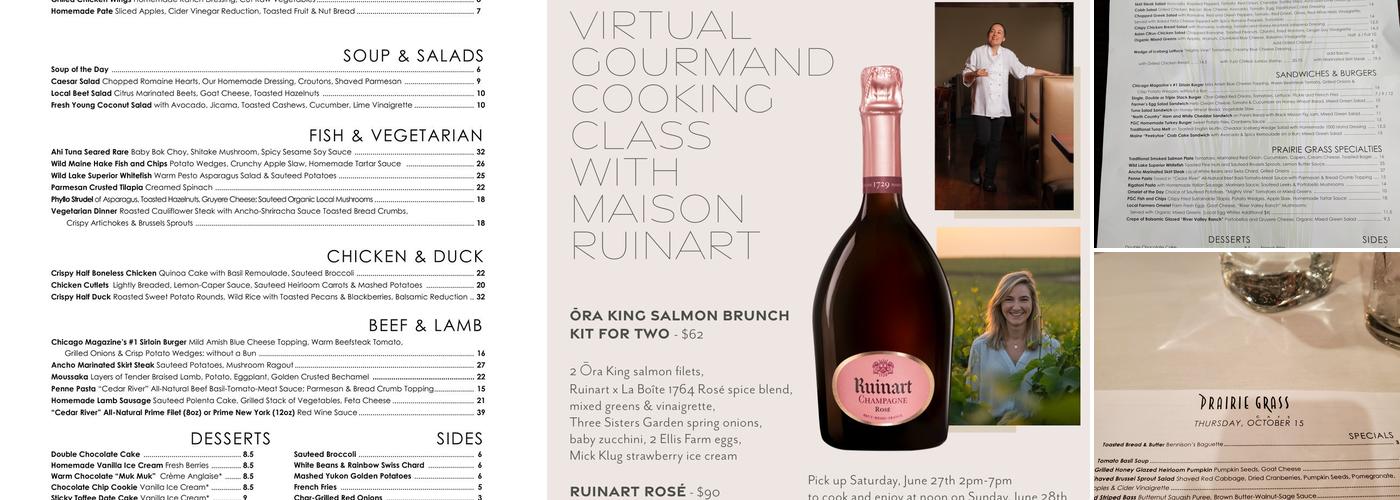 Prairie Grass Cafe Menu