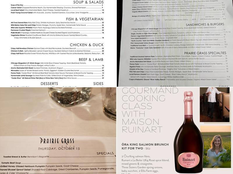 Prairie Grass Cafe Menu