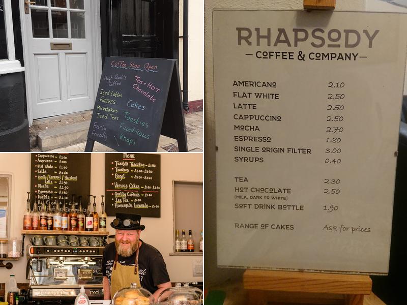Rhapsody Coffee & Company Menu