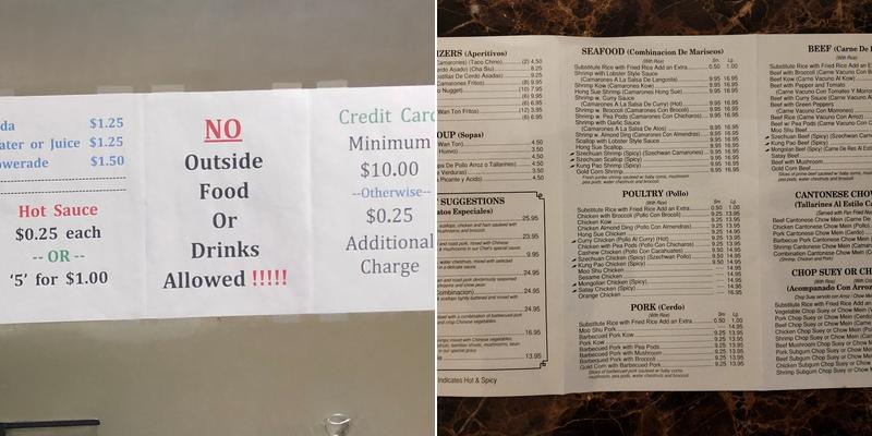 Mee Jun Chop Suey Menu