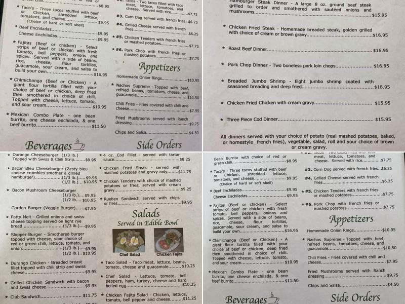 Riverside Cafe Menu