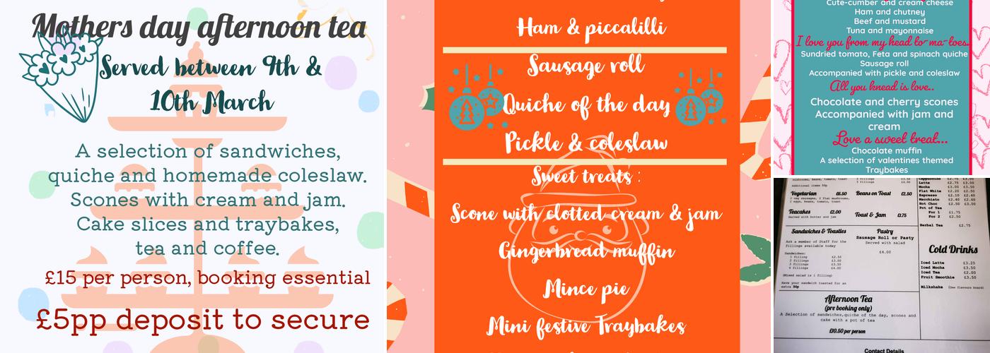 Russtic tearooms Menu