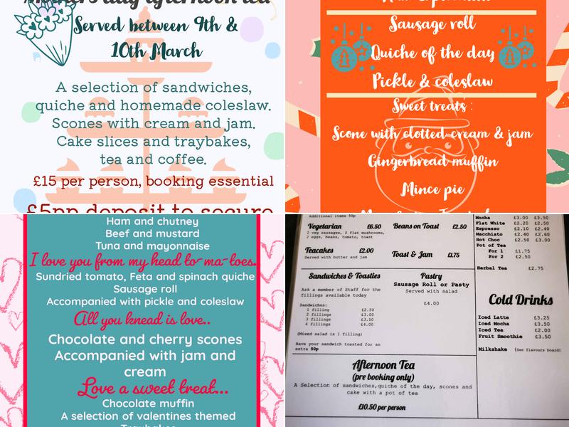 Russtic tearooms Menu
