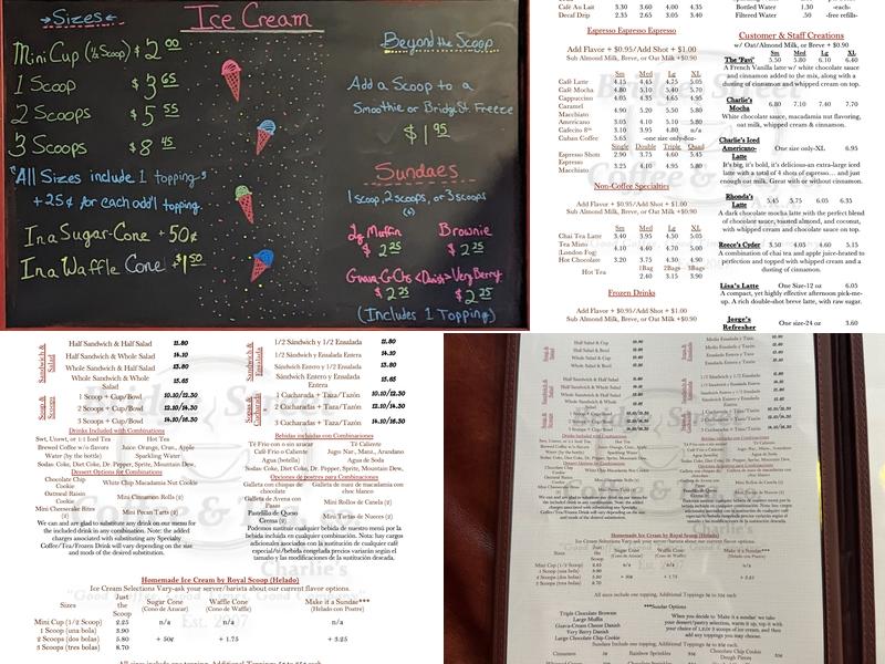 Bridge Street Coffee & Tea Menu