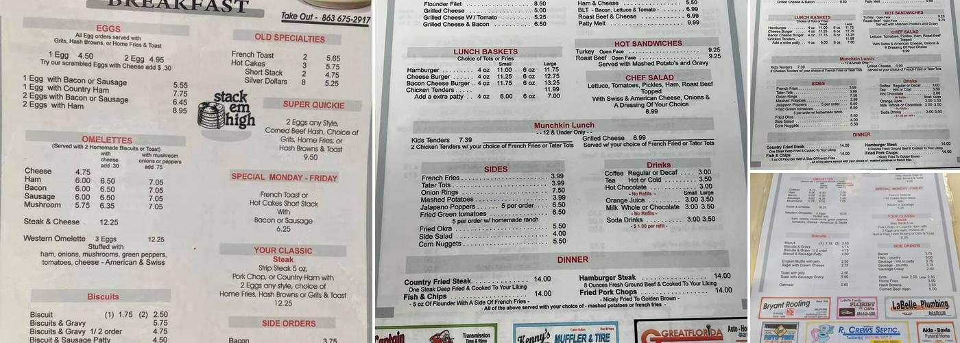Big V Restaurant Menu