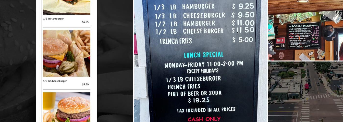 Rocky's Crown Pub Menu