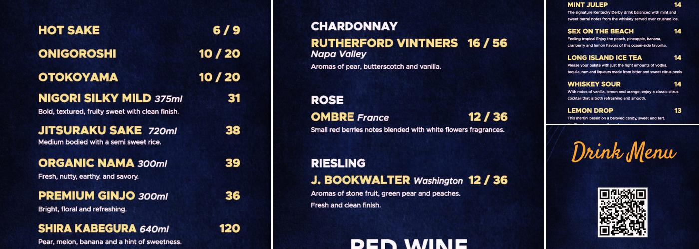 Sushi Badaya Highland Park Menu