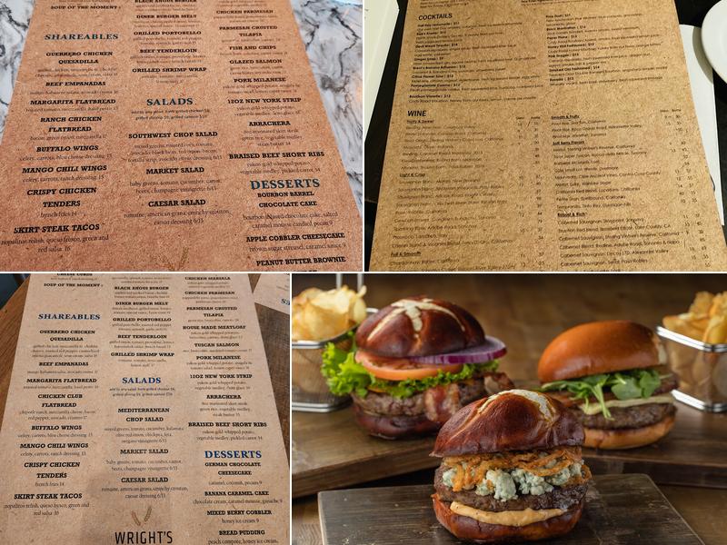 Wright's Brew & Bistro Menu