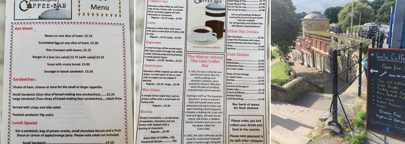 Gala Coffee Bar Menu