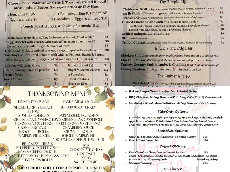 The Kitchen Table Menu