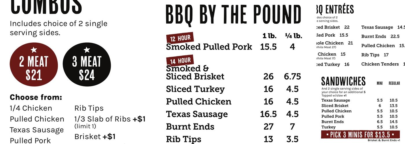 Real Urban Barbecue Menu