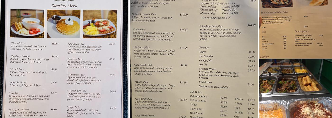 Ayala's Cafe Menu