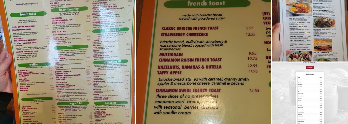 Butterhills Cafe Northbrook Menu