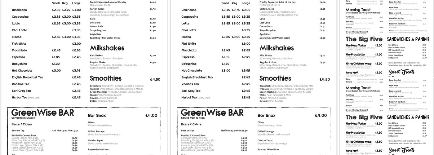 GreenWise Menu