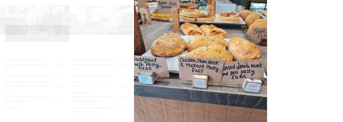 Parade & Albany Ltd Menu