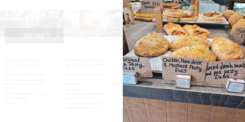 Parade & Albany Ltd Menu