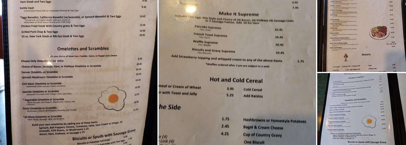 Kopper Kettle Café Menu