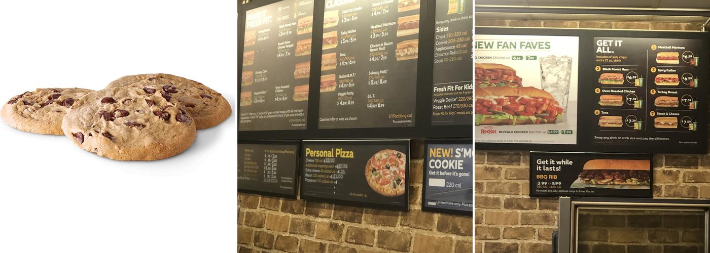 Subway Menu