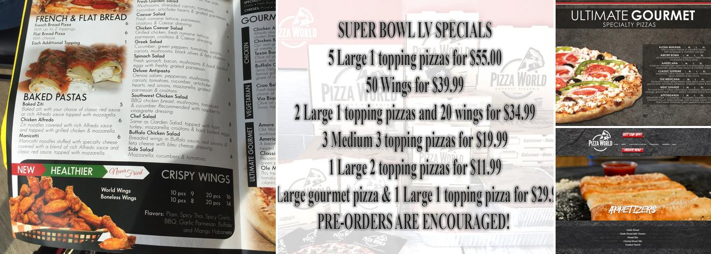 Pizza World Farmville Menu