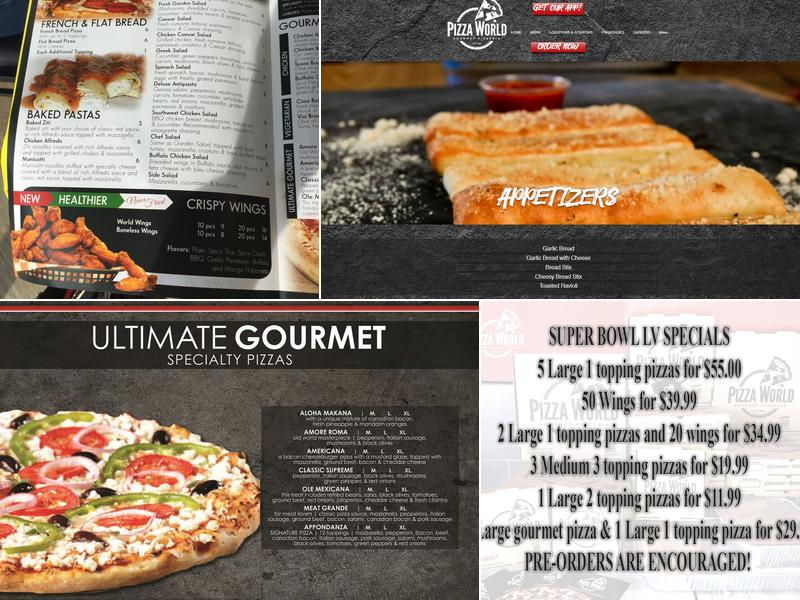 Pizza World Farmville Menu