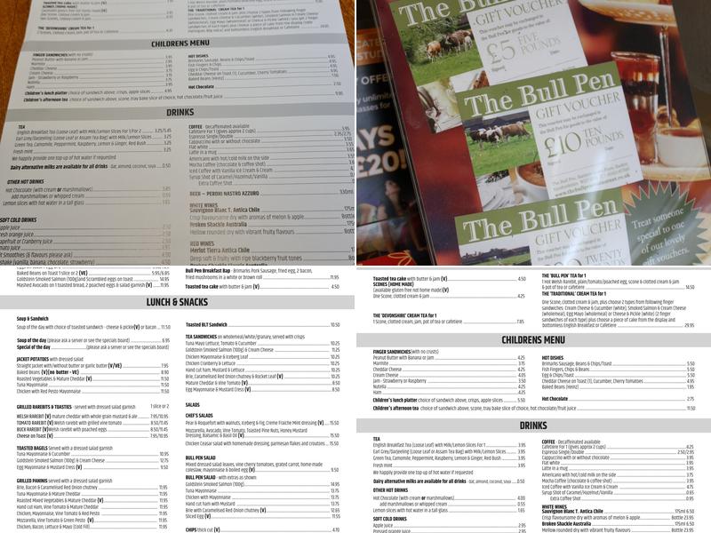 The Bull Pen Tearooms Menu