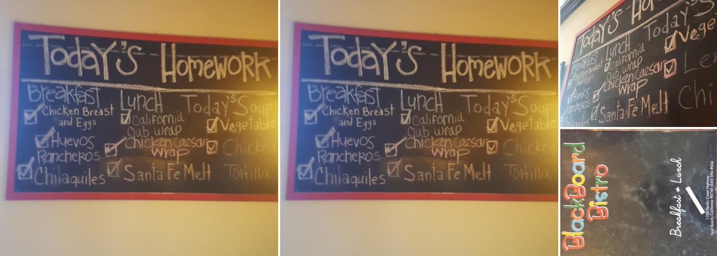 Blackboard Bistro Menu