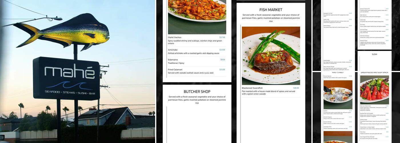 Mahé Menu