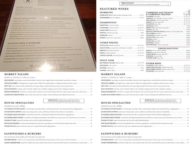 Nick's on 2nd Long Beach Menu