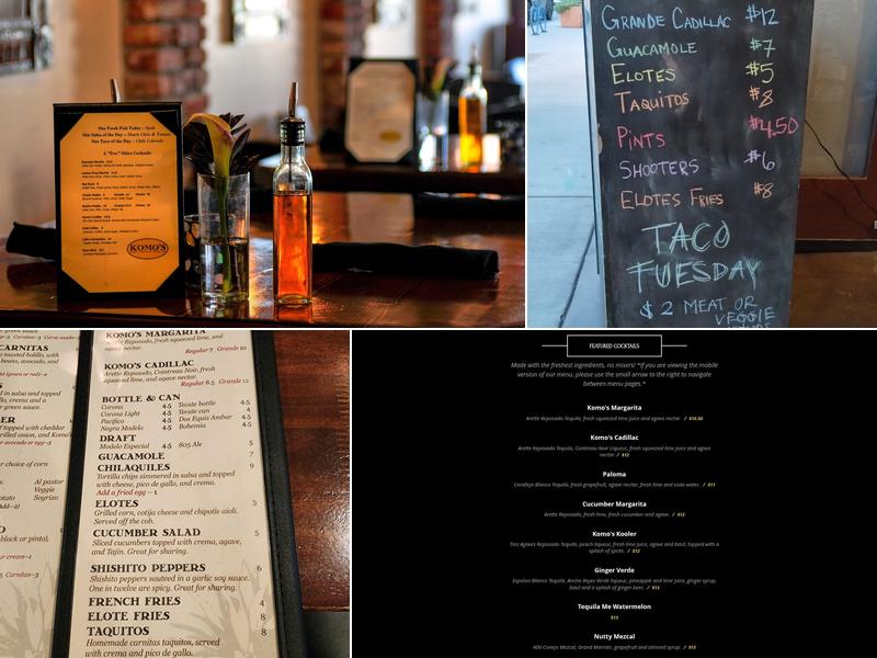 Komo's Cocina Menu