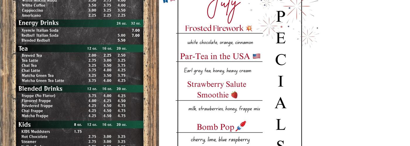 Flathead Flavor Espresso Menu