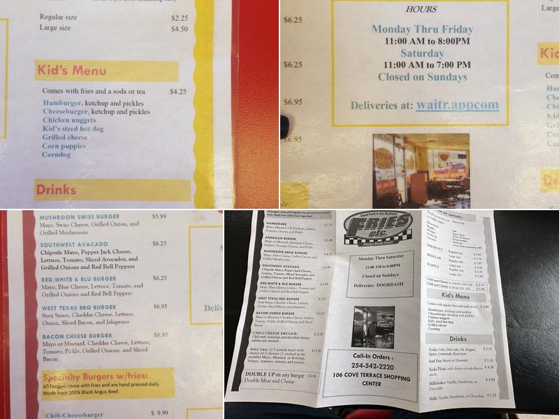 Fries Etc Menu