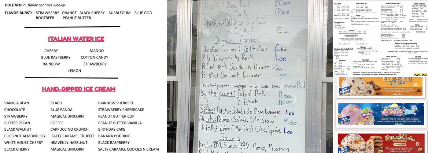 Real Mc Coy Dairy Creme Menu