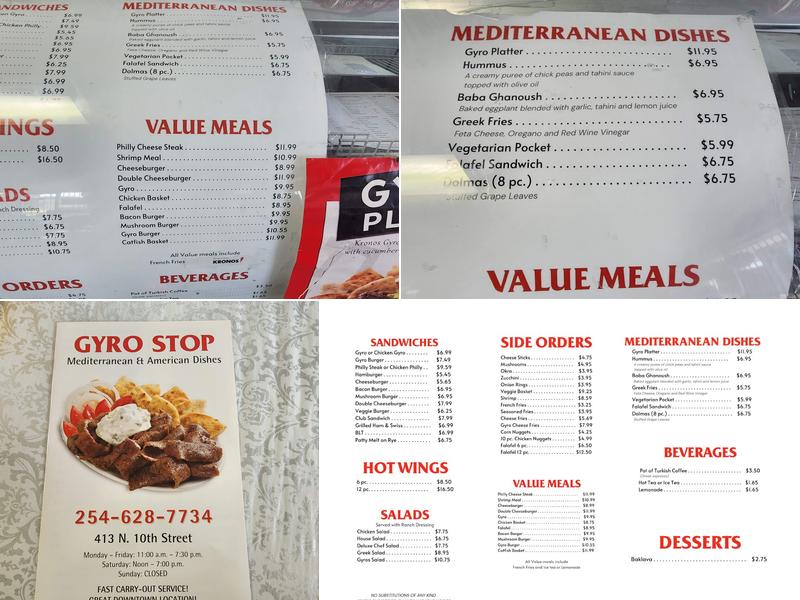 Gyro Stop Menu