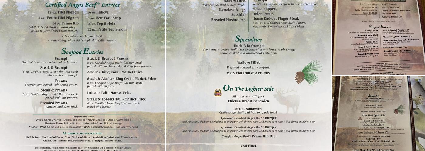 The Land of Magic Menu